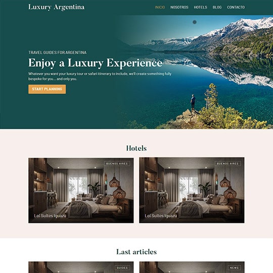 Vista previa del proyecto web Luxury Argentina