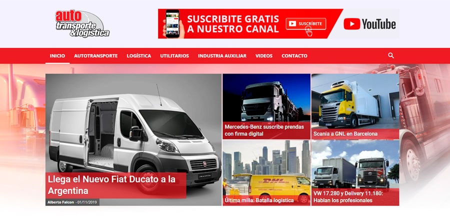 Vista previa del proyecto web Auto transporte y losgística TV