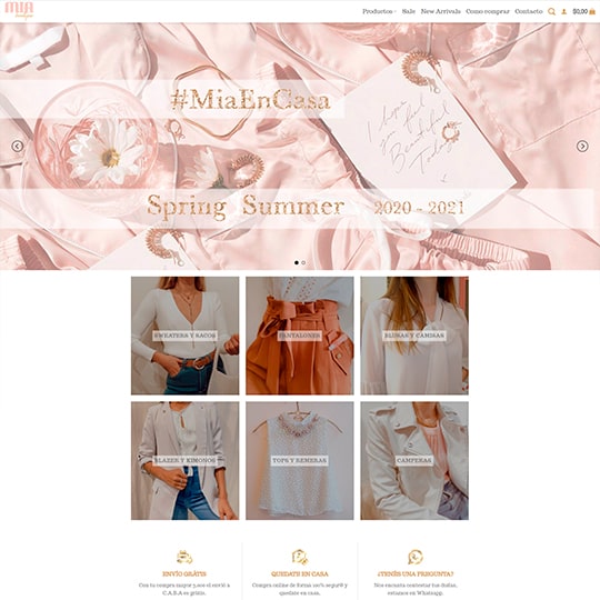 Vista previa del proyecto web Mia Boutique